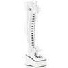DemoniaCult - KERA303 Bottes cuissardes à plateforme - Blanc Product image